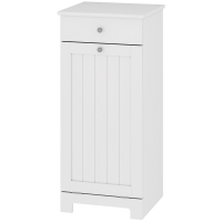 HOMCOM Laundry Hamper Cabinet, Laundry Cabinet with Tilt Out Laundry Basket and Drawer, White