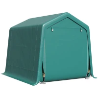 Outsunny 7.9' x 6.6' Garden Storage Tent, Patio Storage Shelter w/ Metal Frame and Double Zipper Doors, Green(m-2)