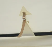 Outsunny 9.6' x 9.6' Patio Gazebo, Outdoor Canopy Shelter with 2-Tier Roof and Netting, Steel Frame for Garden, Lawn, Backyard, and Deck, Cream White(m-9)