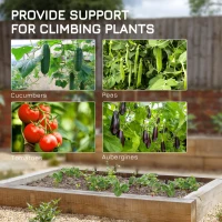 Outsunny Metal Cucumber Trellis with Netting for Climbing Plants Vegetables, A Frame Tomato Plant Support Tomato Trellis for Vegetable Garden, Patio, Balcony, Green(m-6)
