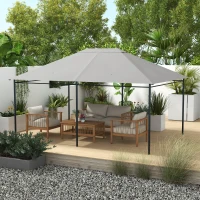 Outsunny 10' x 13' Gazebo Canopy Replacement Roof for 84C-116, Light Gray(m-2)