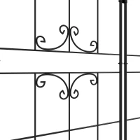Outsunny 2 Pcs Garden Trellis for Climbing Plants, Outdoor Metal Trellis Plant Support Trellises for Patio, Lawn, Backyard(m-9)