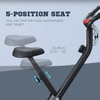 Soozier Foldable Exercise Bike Upright Fitness Bike 8-Level Resistance Cardio Workout(m-5)