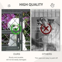 PawHut Heavy Duty Dog Crate w/ Wheels, Openable Top, Removable Tray, Bowl, for Large Dogs-Sized Dogs, 36.4" x 24.4" x 31.1"(m-4)
