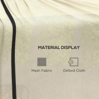 Outsunny 7.5FT Umbrella Table Screen Mosquito Bug Net, Garden Large Umbrella Cover Netting with Zippered Door, Beige(m-5)