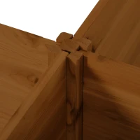 Outsunny DIY 5-box Garden Planter with Open Bottom for Outdoor Plants, Vegetables, Flowers, Herbs, Brown(m-9)