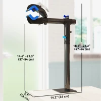 HOMCOM Bicycle Repair Stand, Wall Mount Bicycle Maintenance Rack Workstand with Adjustable Clamp for Road Mountain Bikes(m-3)