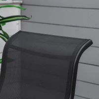 Outsunny Patio Glider with Breathable Mesh Fabric, Outdoor Glider Chair, Garden Rocking Gliding Seat for Patio, Yard, Porch, Black(m-9)