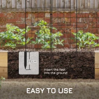 Outsunny 2 Pcs Garden Trellis for Climbing Plants, Outdoor Metal Trellis Plant Support Trellises for Patio, Lawn, Backyard(m-5)