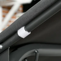 Outsunny 3 Seater Rattan Outdoor Patio Swing with Adjustable Canopy and Stand for Garden Porck Backyard, Grey(m-10)