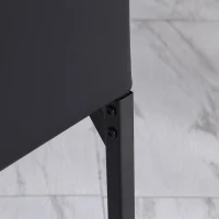 HOMCOM Set of 6 Modern Dining Chairs, Tufted High Back Side Chairs with Upholstered Seat, Steel Legs for Living Room, Black(m-7)