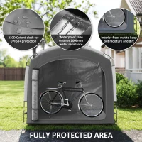 Outsunny Bike Storage Shed Tent, Portable and Waterproof with 210D Oxford Fabric and Carry Bag for 3-4 Bicycles, Dark Gray(m-5)