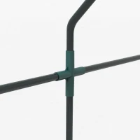 Outsunny 6' x 3' x 3' Portable Mini Greenhouse, Garden Green House Kit with 2 PE/Plastic Covers, Steel Frame and 2 Roll Up Zipper Windows, White(m-10)