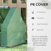 Outsunny Steel Outdoor Raised Garden Bed with Greenhouse,Cover, Roll Up Door, Dual Use, 50"x37.4"x36.2", Green(m-4)