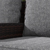 Outsunny 4-Piece Seat Cushion Pillows Replacement, Patio Chair Cushions Set with Back for Indoor Outdoor, Grey(m-10)