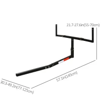 Soozier Suspended Truck Bed Extender with Adjustable Width and Height For Ladder, Rack, Canoe, Kayak, Long Pipes and Lumber(m-3)