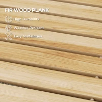 Outsunny 47" Wooden Garden Pathway, Outdoor Roll Out Straight Walkway, Garden Boardwalk for Wedding, Party, Natural Wood Finish(m-6)