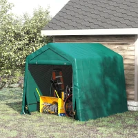 Outsunny 7.9' x 6.6' Garden Storage Tent, Patio Storage Shelter w/ Metal Frame and Double Zipper Doors, Green(m-1)