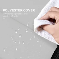 Outsunny Patio Chaise Lounge Chair Cushion Replacement Sun Lounger Pads with Headrest and Ties, Light Grey(m-5)