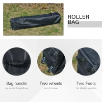 Outsunny 10' x 10' Pop Up Canopy Tent with Airy Top Vents and Wheeled Carry Bag for Outdoor, Garden, Patio, Black(m-7)