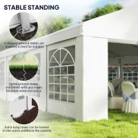 Outsunny 19.6' x 26' Heavy Duty Party Tent and Carport, Outdoor Canopy Tent with Removable Sidewalls, 8 Windows and Vents(m-9)