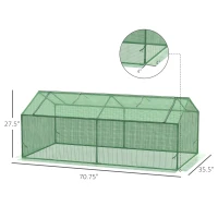 Outsunny 71" x 36" x 28" Mini Greenhouse Portable Hot House for Plants with Large Zipper Windows for Outdoor, Indoor, Garden, Green(m-3)