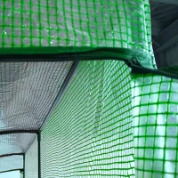 Outsunny 7' x 3' x 7' Lean to Greenhouse, Walk-In Green House, Plant Nursery with 2 Roll-up Doors and Windows, PE Cover and 3 Wire Shelves, Green(m-8)