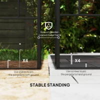 Outsunny 10' x 10' Outdoor Pergola Canopy, Metal Patio Canopy with Drainage Holes for Backyard, Garden, Cream White(m-5)