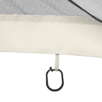 Outsunny Replacement Mosquito Netting for Gazebo 10' x 12' Black Screen Walls for Canopy with Zippers, White(m-10)