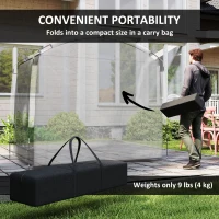Outsunny Bike Storage Shed Tent, Portable and Waterproof with 210D Oxford Fabric and Carry Bag for 3-4 Bicycles, Dark Gray(m-7)