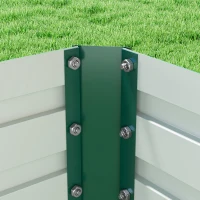 Outsunny 8' x 4' x 2' Raised Garden Bed, Galvanized Planter Box for Growing Flowers, Herbs and Vegetables, Green(m-9)