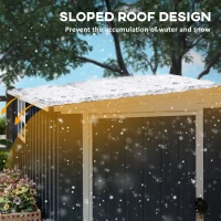 Outsunny 4' x 8' Outdoor Storage Shed, Metal Garden Shed with Window, 2 Vents and Lockable Door for Backyard, Garden, Patio(m-6)