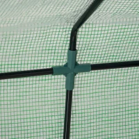 Outsunny 6' x 3' x 3' Portable Mini Greenhouse, Garden Green House Kit with 2 PE/Plastic Covers, Steel Frame and 2 Roll Up Zipper Windows, Dark Green(m-10)