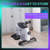 Soozier Portable Mini Exercise Bike Desk Pedal Indoor Cycle Fitness Hand Foot Exercise Machine w/ LCD Display(m-6)