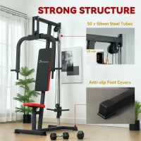 Soozier Chest Fly and Chest Press Machine for Back, Pectoral, Rear Deltoid and Shoulder Training, Black(m-7)