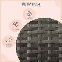 PawHut Outdoor Dog Bed with Canopy, Rattan Dog Bed with Soft Cushion Removable Cover for Medium and Large Dogs, Dark Gray(m-5)
