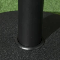 Outsunny 20" 55 lbs Round Cement Umbrella Base Stand Market Parasol Holder with Tightening Knob & Easy Setup, for Φ1.3", Φ1.5", Φ1.9" Pole, for Lawn, Deck, Backyard, Garden, Black(m-8)