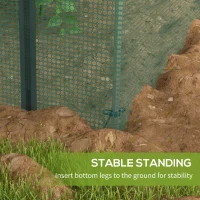 Outsunny Galvanized Steel Crop Cage, Plant Protection Tent with Zippered Door, 4' x 8', Green(m-7)