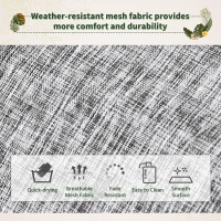 Outsunny Patio Rocking Lounge Chair Adjustable Texteline Zero Gravity Rocker Outdoor Recliner Seat w/ Pillow, Footrest(m-6)