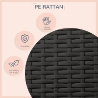 PawHut Wicker Dog House Outdoor with Canopy, Rattan Dog Bed with Water-resistant Cushion, Raised Pet Bed for Small, Medium Breeds up to 66 lbs, 20" in Length, Brown Wicker, Blue Cushion(m-5)