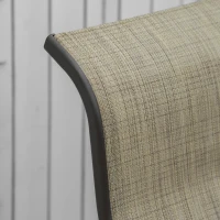 Outsunny Patio Glider with Breathable Mesh Fabric, Outdoor Glider Chair, Garden Rocking Gliding Seat for Patio, Yard, Porch, Brown/Flaxen(m-7)