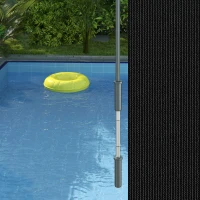 Outsunny 6' x 6' Patio Door Blinds, Outdoor Roller Shades, Cordless Roll Up Shade for Porch Gazebo, Black(m-10)