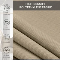 Outsunny 6' x 6' Patio Door Blinds, Outdoor Roller Shades, Cordless Roll Up Shade for Porch Gazebo, Beige(m-4)