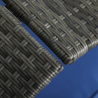 PawHut Wicker Dog House with Removable Cushion Lounge, Dark Blue(m-9)