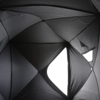 Outsunny 5-8 Person Pop-up Ice Fishing Shelter, Portable Ice Fishing Tent, Black(m-9)