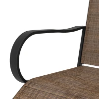 Outsunny Outdoor Bar Stools Set of 2, 360° Swivel Bar Height Chairs, 26.8" x 29.5" x 48.4", Brown(m-10)