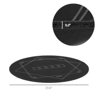 Soozier Poker Mat Texas Hold'em Poker Table Top with Non-Slip Bottom Black(m-3)