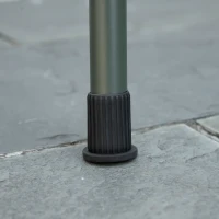 Outsunny Portable BBQ Grill, Charcoal Grill with Side Seasoning Baskets, Hooks and Nets for Outdoor, Picnic, Camping, Dark Green(m-9)