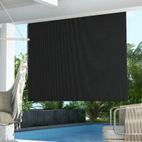Outsunny 8' x 6' Patio Door Blinds, Outdoor Roller Shades, Cordless Roll Up Shade for Porch Gazebo, Black(m-8)