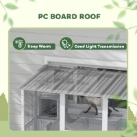 PawHut Outdoor Cat Enclosure Window Box with Weatherproof Roof, Bridge, Resting Box, Platforms, for 2 Kittens, White(m-6)
